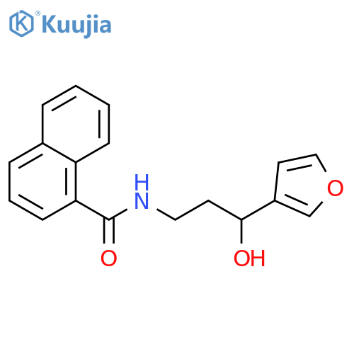 N-3-(furan-3-yl)-3-hydroxypropylnaphthalene-1-carboxamide structure
