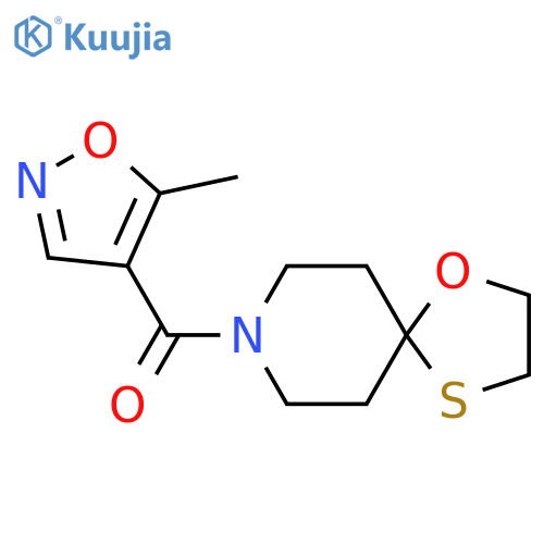 8-(5-methyl-1,2-oxazole-4-carbonyl)-1-oxa-4-thia-8-azaspiro[4.5]decane structure