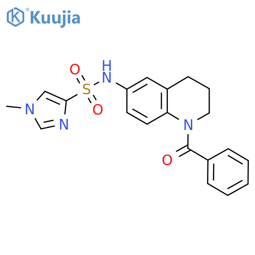 N-(1-benzoyl-1,2,3,4-tetrahydroquinolin-6-yl)-1-methyl-1H-imidazole-4-sulfonamide structure