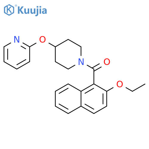 (2-Ethoxy-1-naphthalenyl)[4-(2-pyridinyloxy)-1-piperidinyl]methanone structure