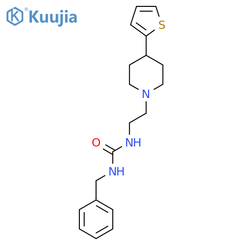1-benzyl-3-{2-4-(thiophen-2-yl)piperidin-1-ylethyl}urea structure