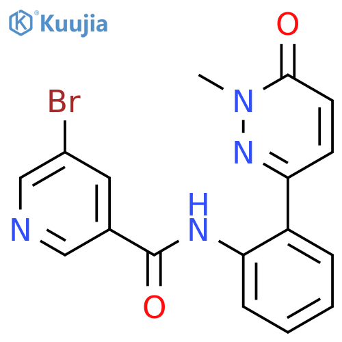 5-bromo-N-2-(1-methyl-6-oxo-1,6-dihydropyridazin-3-yl)phenylpyridine-3-carboxamide structure