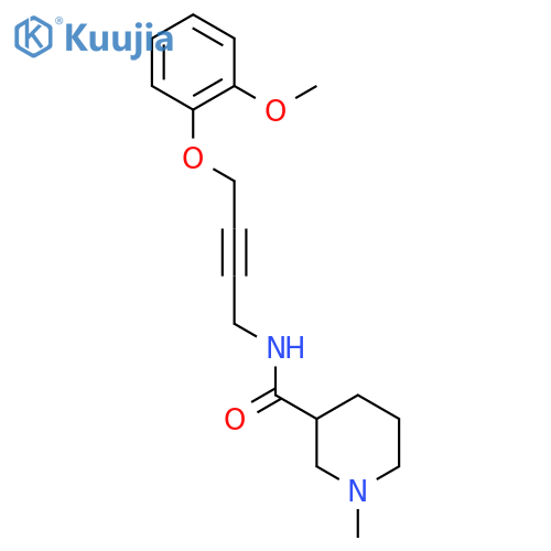 N-4-(2-methoxyphenoxy)but-2-yn-1-yl-1-methylpiperidine-3-carboxamide structure