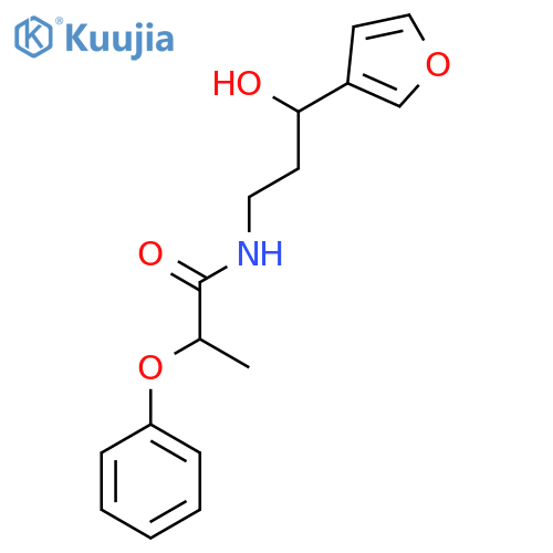 N-3-(furan-3-yl)-3-hydroxypropyl-2-phenoxypropanamide structure