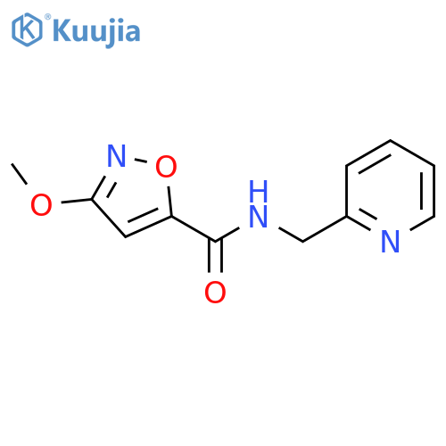 3-methoxy-N-(pyridin-2-ylmethyl)isoxazole-5-carboxamide structure