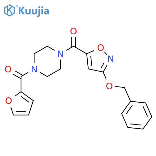 1-3-(benzyloxy)-1,2-oxazole-5-carbonyl-4-(furan-2-carbonyl)piperazine structure