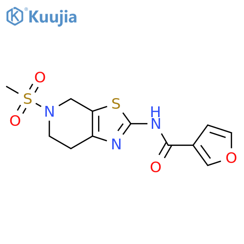N-{5-methanesulfonyl-4H,5H,6H,7H-1,3thiazolo5,4-cpyridin-2-yl}furan-3-carboxamide structure