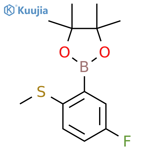 5-Fluoro-2-(methylthio)phenylboronic acid pinacol ester structure