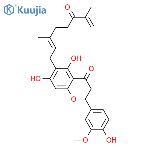 6-(3,7-Dimethyl-2,6-octadienyl)-3',4',5,7-tetrahydroxyflavanone; (S,E)-form, Δ7''-Isomer, 6''-oxo, 3'-Me ether structure