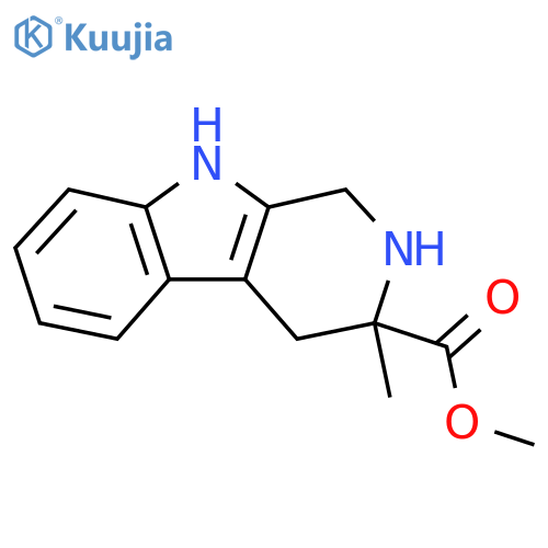 methyl 3-methyl-1H,2H,3H,4H,9H-pyrido3,4-bindole-3-carboxylate structure