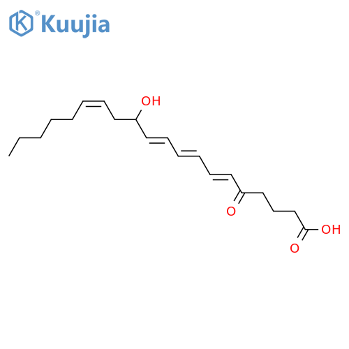 12-Hydroxy-5-oxo-6,8,10,14-eicosatetraenoic acid; (6E,8E,10E,12S,14Z)-form structure