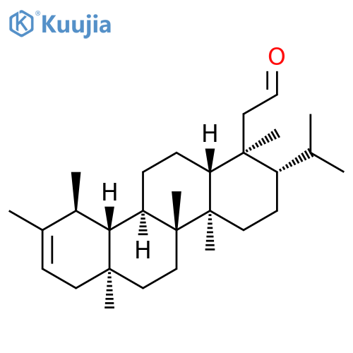 1-Chryseneacetaldehyde, 1,2,3,4,4a,4b,5,6,6a,7,10,10a,10b,11,12,12a-hexadecahydro-1,4a,4b,6a,9,10-hexamethyl-2-(1-methylethyl)-, (1S,2S,4aR,4bR,6aS,10S,10aR,10bR,12aR)- structure