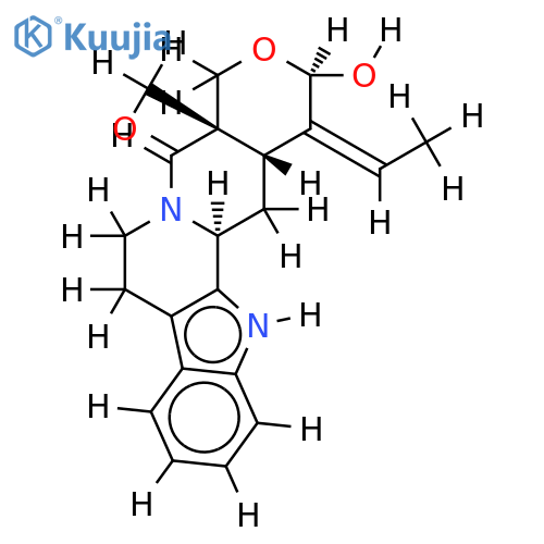 (15beta,16E,17b,20a)-16-ethylidene-17-hydroxy-20-methyl-18-oxayohimban-21-one structure