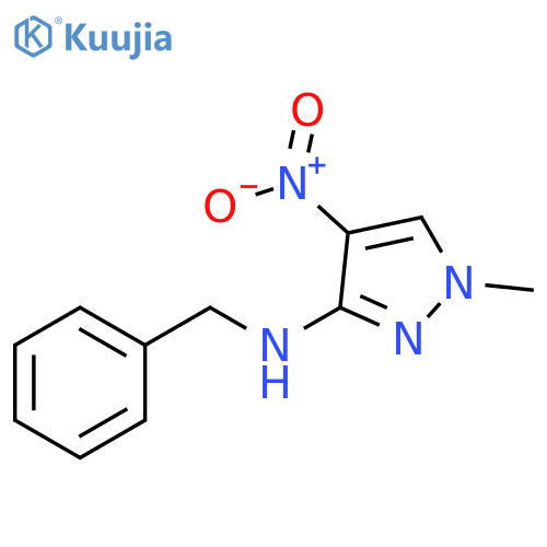 Benzyl-(1-methyl-4-nitro-1H-pyrazol-3-yl)-amine structure
