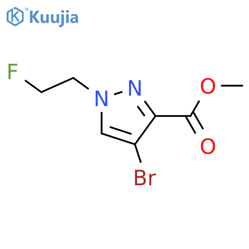 4-Bromo-1-(2-fluoro-ethyl)-1H-pyrazole-3-carboxylic acid methyl ester structure