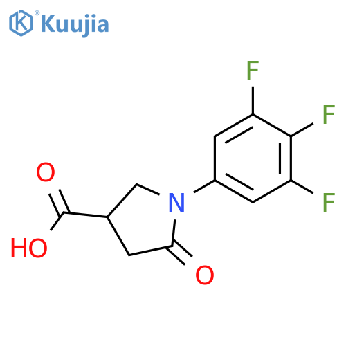 5-oxo-1-(3,4,5-trifluorophenyl)pyrrolidine-3-carboxylic acid structure
