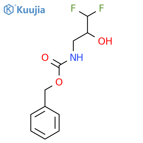 Benzyl (3,3-difluoro-2-hydroxypropyl)carbamate structure