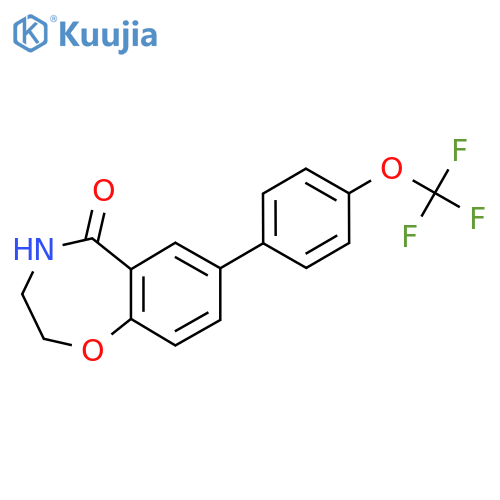 7-[4-(Trifluoromethoxy)phenyl]-2,3,4,5-tetrahydro-1,4-benzoxazepin-5-one structure