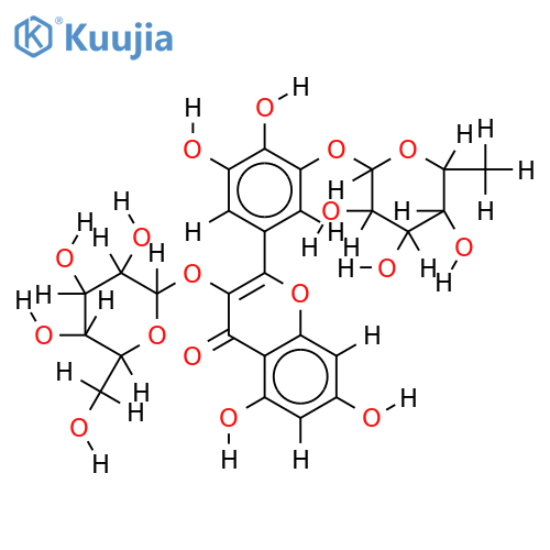 Myricetin 3'-O-alpha-rhamnoside-3-O-beta-galactoside structure