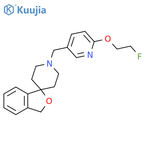 1'-((6-(2-fluoroethoxy)pyridin-3-yl)methyl)-3H-spiro[isobenzofuran-1,4'-piperidine] structure