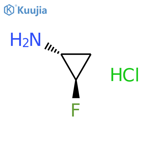 (1R,2R)-2-fluorocyclopropanamine;hydrochloride structure