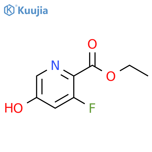 2-Pyridinecarboxylic acid, 3-fluoro-5-hydroxy-, ethyl ester structure