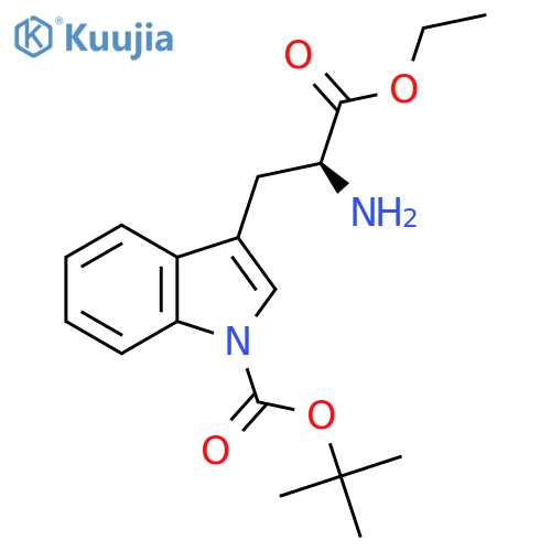 tert-butyl 3-(2S)-2-amino-3-ethoxy-3-oxopropyl-1H-indole-1-carboxylate structure