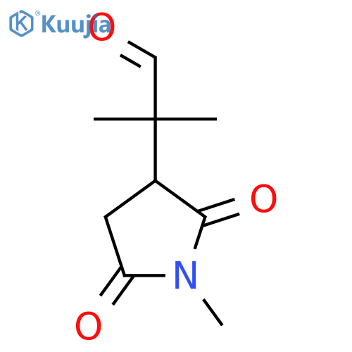 2-Methyl-2-(1-methyl-2,5-dioxopyrrolidin-3-yl)propanal structure