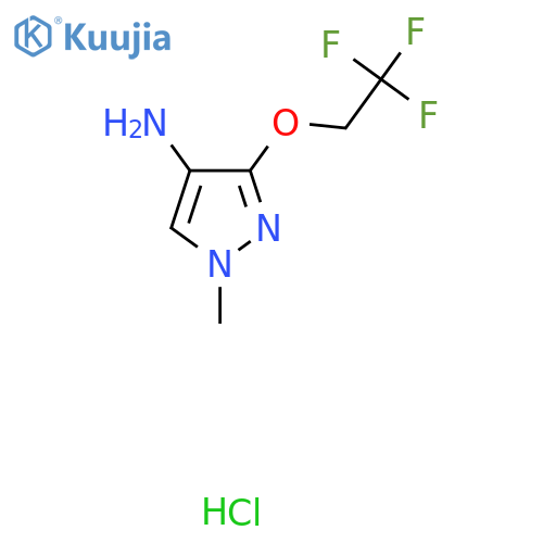 1-Methyl-3-(2,2,2-trifluoroethoxy)-1H-pyrazol-4-amine hydrochloride structure