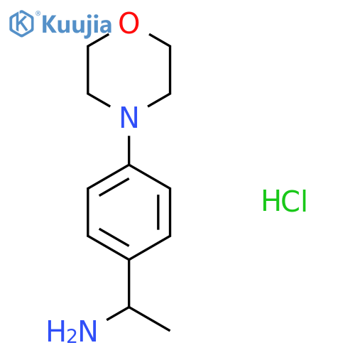1-(4-Morpholin-4-ylphenyl)ethanamine;hydrochloride structure