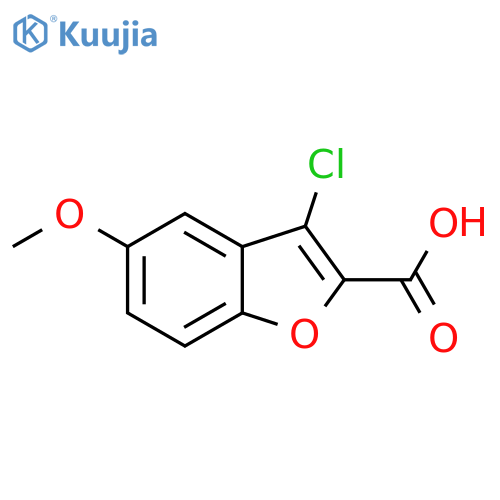 2-Benzofurancarboxylic acid, 3-chloro-5-methoxy- structure
