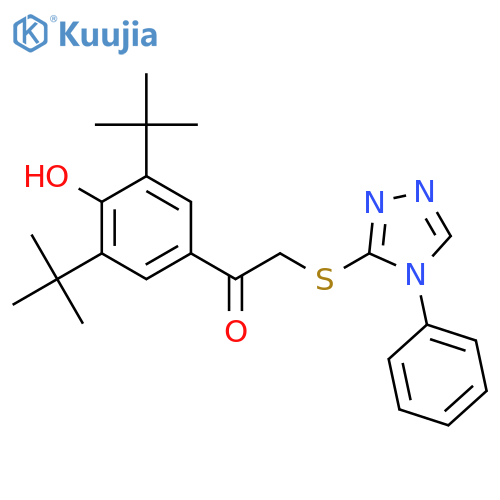 1-(3,5-di-tert-butyl-4-hydroxyphenyl)-2-[(4-phenyl-4H-1,2,4-triazol-3-yl)sulfanyl]ethan-1-one structure