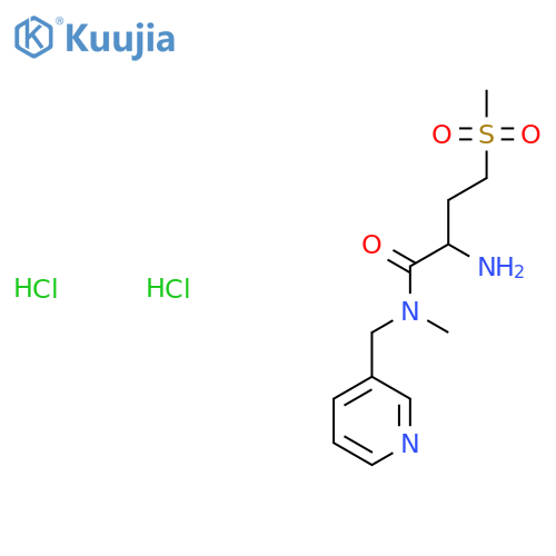 2-Amino-4-methanesulfonyl-N-methyl-N-(pyridin-3-ylmethyl)butanamide dihydrochloride structure