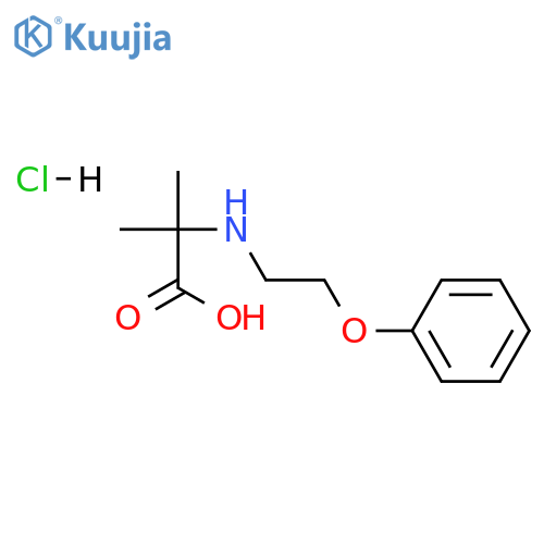 2-methyl-2-(2-phenoxyethyl)aminopropanoic acid hydrochloride structure