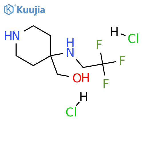 {4-[(2,2,2-trifluoroethyl)amino]piperidin-4-yl}methanol dihydrochloride structure