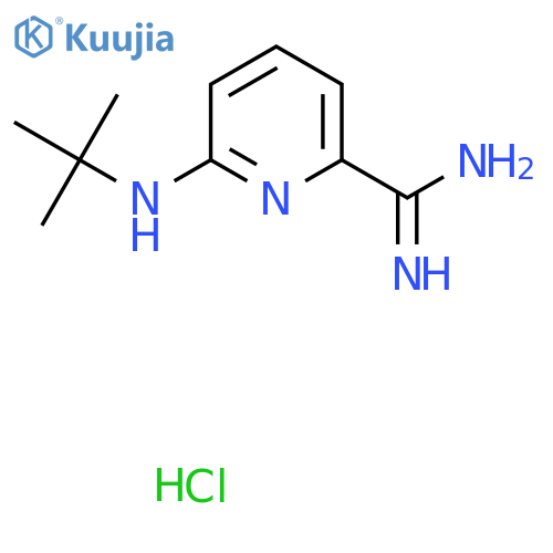 6-(tert-butylamino)pyridine-2-carboxamidine;hydrochloride structure