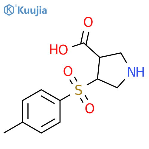 4-(p-tolylsulfonyl)pyrrolidine-3-carboxylic acid structure