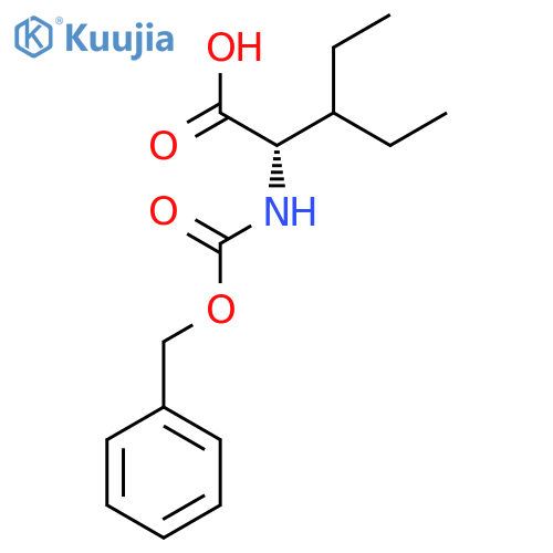 (2S)-2-{[(benzyloxy)carbonyl]amino}-3-ethylpentanoic acid structure