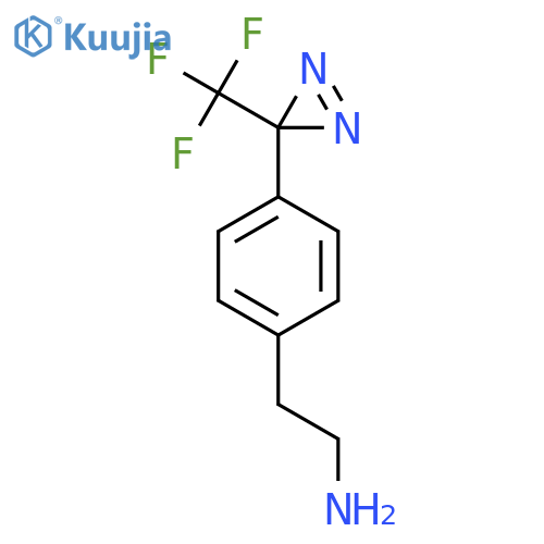 2-{4-[3-(trifluoromethyl)-3H-diazirin-3-yl]phenyl}ethan-1-amine structure