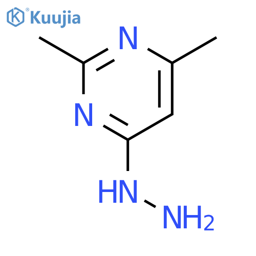 4-hydrazinyl-2,6-dimethylpyrimidine structure