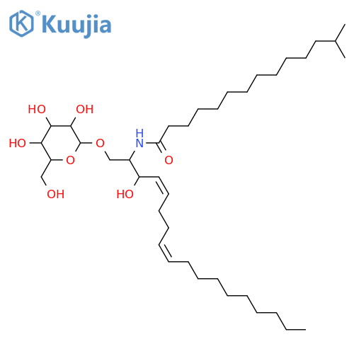 2-Amino-4,8-octadecadiene-1,3-diol; (2ξ,3ξ,4E,8E)-form, N-(13-Methyltetradecanoyl), 1-O-β-D-galactopyranoside structure