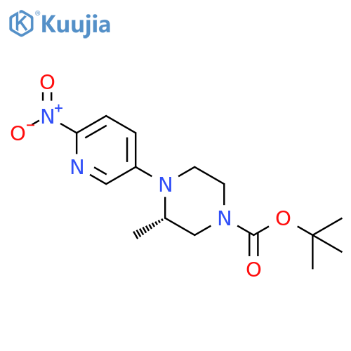 tert-butyl (3S)-3-methyl-4-(6-nitropyridin-3-yl)piperazine-1-carboxylate structure
