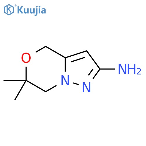 6,6-dimethyl-4H,6H,7H-pyrazolo3,2-c1,4oxazin-2-amine structure