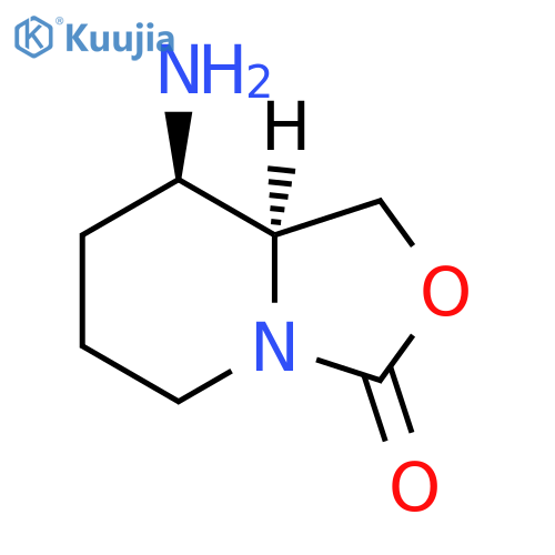 rel-(8R,8aS)-8-amino-1,5,6,7,8,8a-hexahydrooxazolo[3,4-a]pyridin-3-one structure
