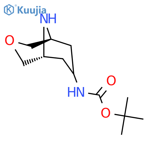 tert-butyl N-[endo-3-oxa-9-azabicyclo[3.3.1]nonan-7-yl]carbamate structure