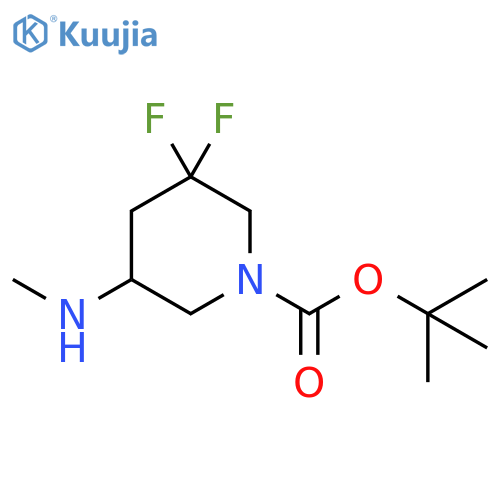 tert-butyl 3,3-difluoro-5-(methylamino)piperidine-1-carboxylate structure