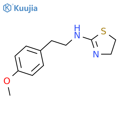 N-2-(4-methoxyphenyl)ethyl-4,5-dihydro-1,3-thiazol-2-amine structure