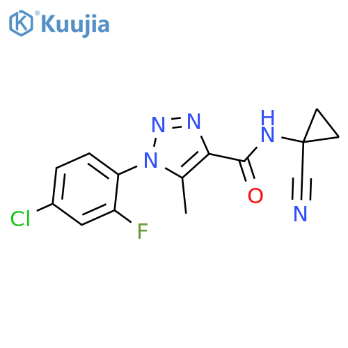 1-(4-Chloro-2-fluorophenyl)-N-(1-cyanocyclopropyl)-5-methyl-1H-1,2,3-triazole-4-carboxamide structure