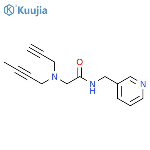 2-(2-Butyn-1-yl-2-propyn-1-ylamino)-N-(3-pyridinylmethyl)acetamide structure