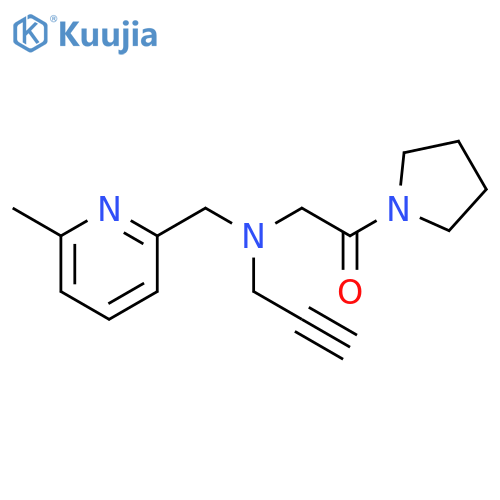 2-{(6-methylpyridin-2-yl)methyl(prop-2-yn-1-yl)amino}-1-(pyrrolidin-1-yl)ethan-1-one structure